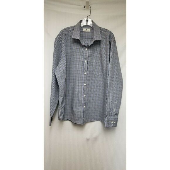 Men's Southern Pines Plaid Long Sleeve Casual/Business/Golf Shirt Color Blue XXL - Picture 5 of 7